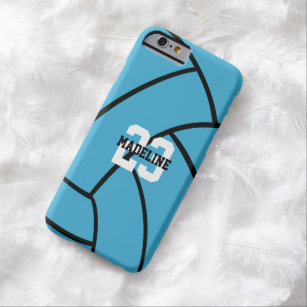 Turquoise Volleyball Monogram Custom iPhone Case