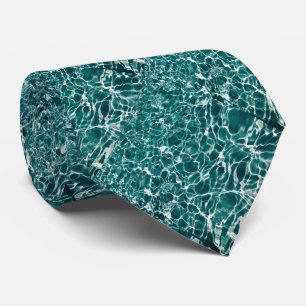 Turquoise Water Caustics Pattern Necktie