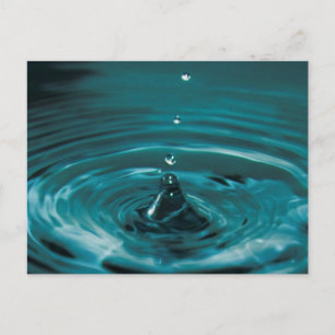 Turquoise Water Drop Postcard