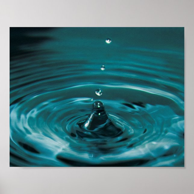 Turquoise Water Drop Poster (Front)