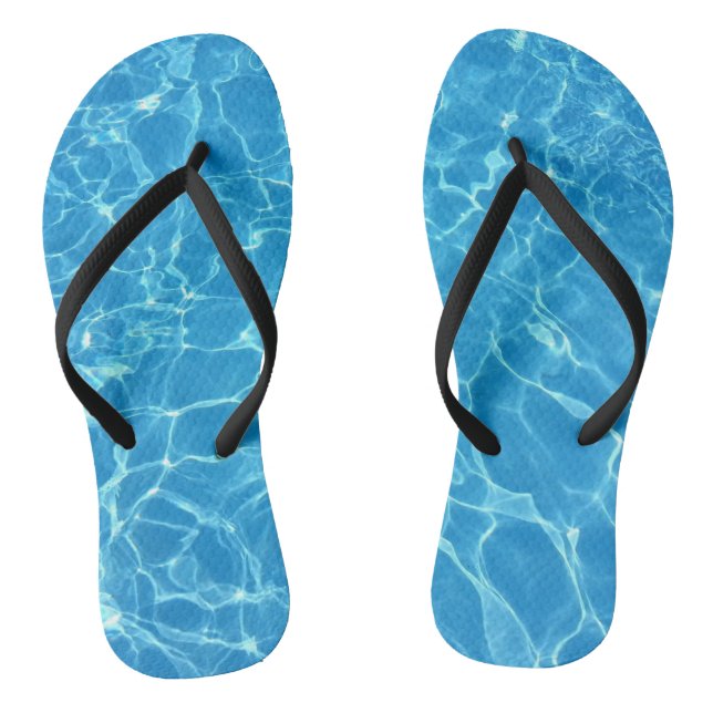 Turquoise Water Flip Flops (Footbed)