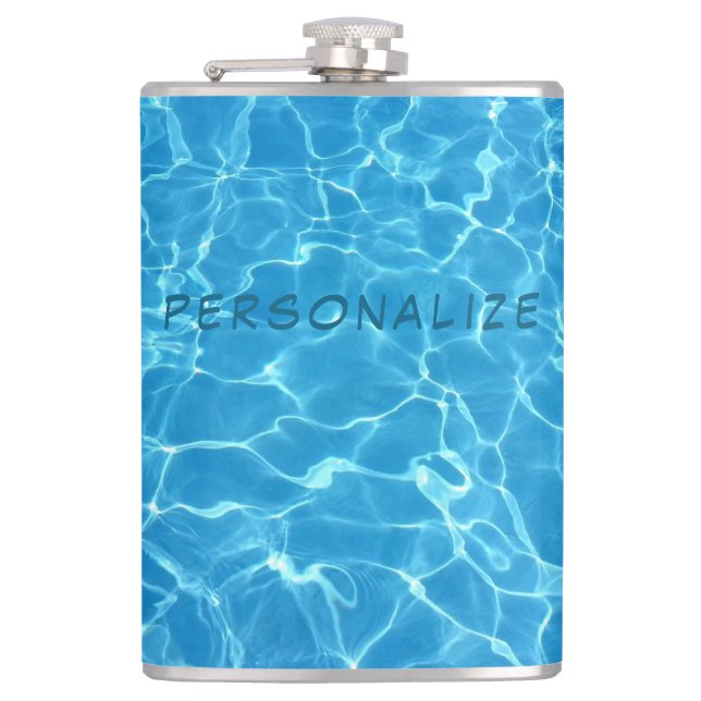 Turquoise Water Hip Flask (Front)