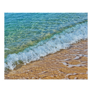 Turquoise water of the sea poster