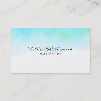 Turquoise Watercolor Business Card
