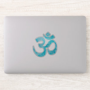 Turquoise Watercolor Om Symbol