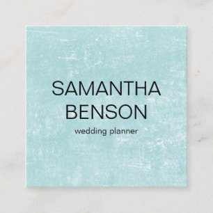Turquoise Watercolor Wedding Planner Square Business Card