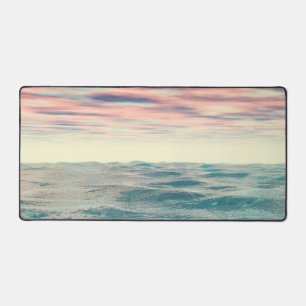 Turquoise Waves Desk Mat