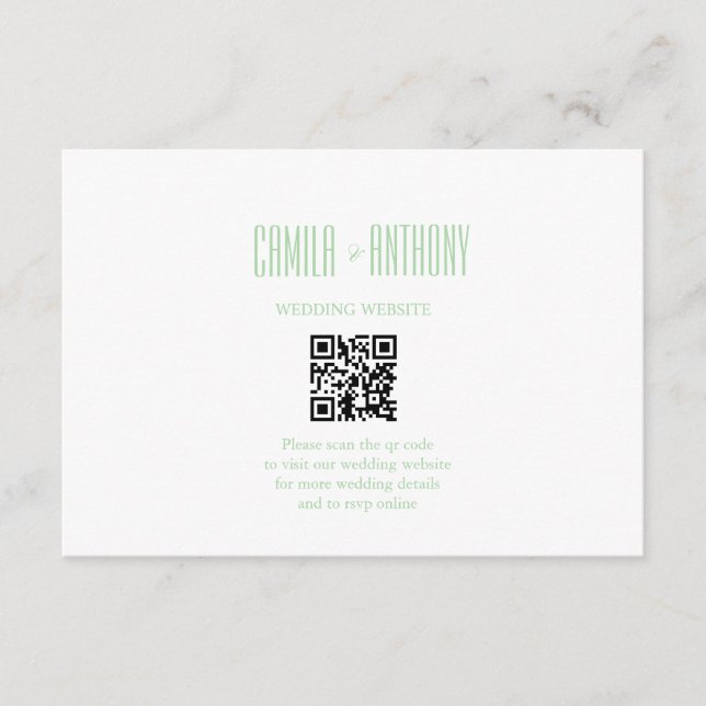 Turquoise Wedding Enclosure Card (Front)