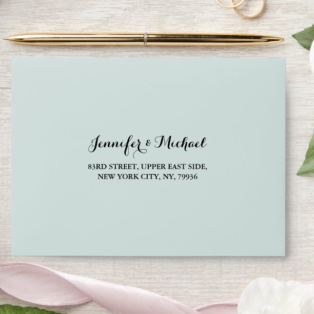 Turquoise Wedding Party Event RSVP Return Address Envelope (Turquoise Wedding Party Event RSVP Return Address Envelope)