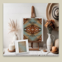 Turquoise Western Motif Wedding