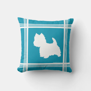 Turquoise Westies Cushion