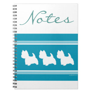 Turquoise Westies Notebook