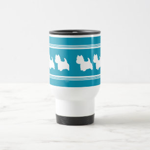 Turquoise Westies Travel Mug