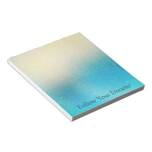 Turquoise White Aqua Blue Beach Wedding Notepad