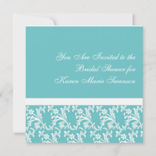 Turquoise & White Elegance Invitation