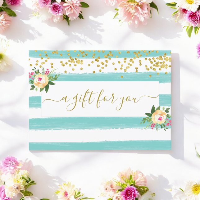 Turquoise White Gold Customer Gift Certificate (Creator Uploaded)