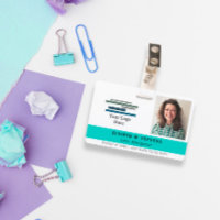 Turquoise with Logo & Photo Employee ID