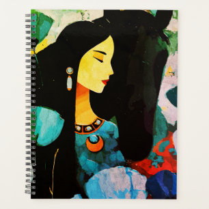 Turquoise Woman and Horse Painting Planner