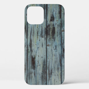 Turquoise Wood Design vintage Shabby Chic gift iPhone 12 Case