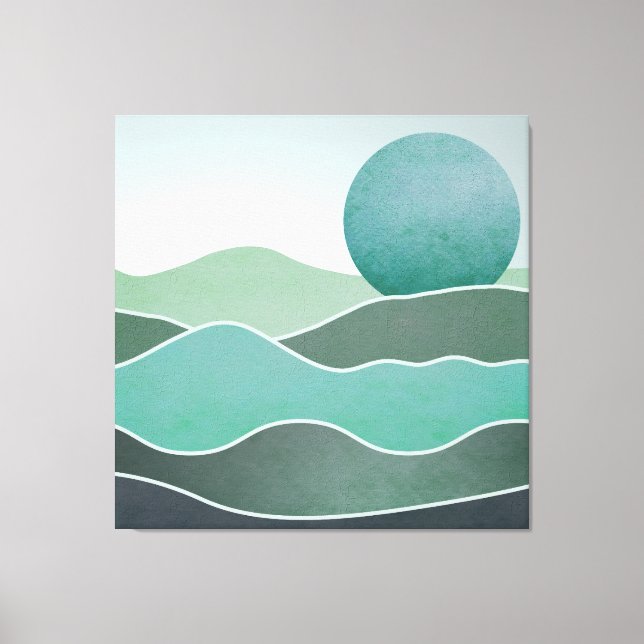 Turquoise World Landscape Canvas Print (Front)