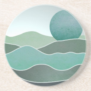 Turquoise World Landscape Coaster