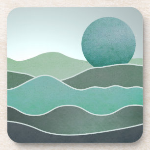 Turquoise World Landscape Coaster