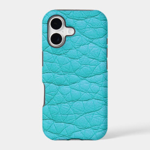 Turquoise Wrinkled Faux Soft Leather iPhone 5 Case
