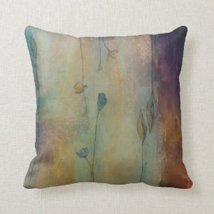 Turquoise & Yellow Flower Pillow