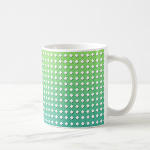 Turquoise Yellow Geometric Pattern Diamonds Coffee Mug