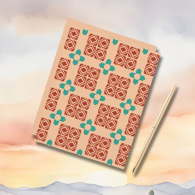 Turquoise Zia Tribal Brown Tan (Creator Uploaded)