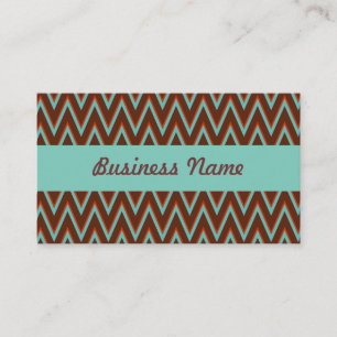 Turquoise Zig Zag Business Card