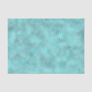Turquoise Zigzag Pattern Tissue Paper
