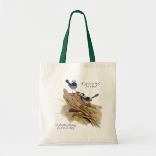 Turquoisine Superb Warbler, Soulmates  Tote Bag
