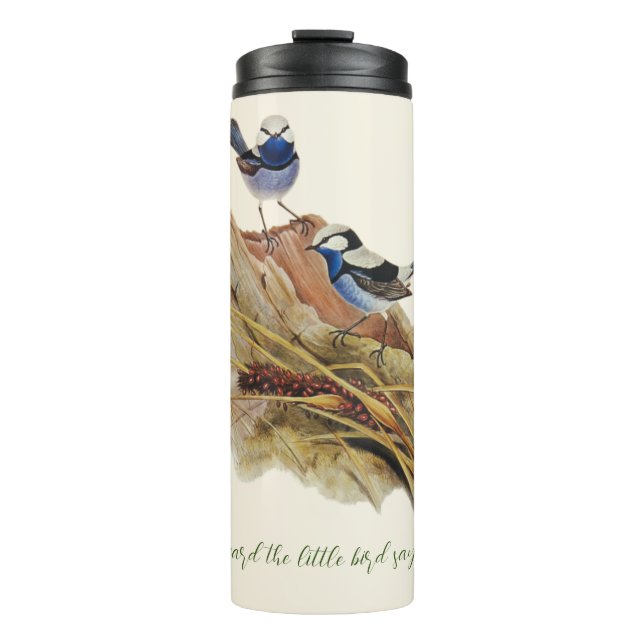 Turquoisine Superb Warbler Thermal Tumbler (Front)