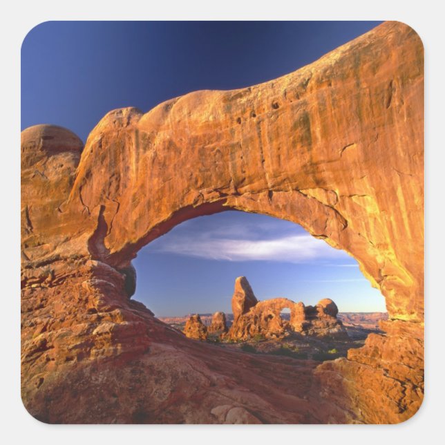 Turret Arch, Arches National Park, Utah, USA Square Sticker (Front)