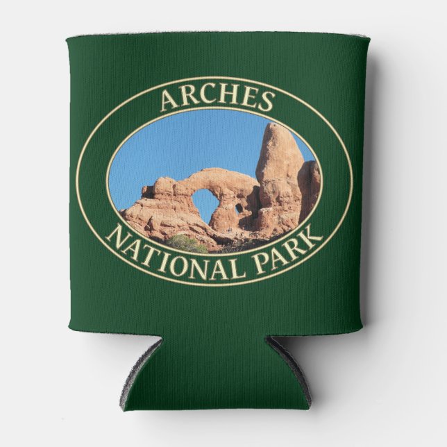 Turret Arch at Arches National Park in Moab, Utah Can Cooler (Front)