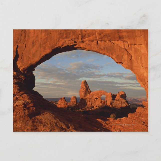 Turret Arch seen through North Window , Arches Postcard (Front)