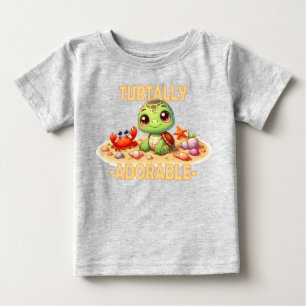 Turtally Adorable fun pun Cute baby Turtle cartoon T-Shirt