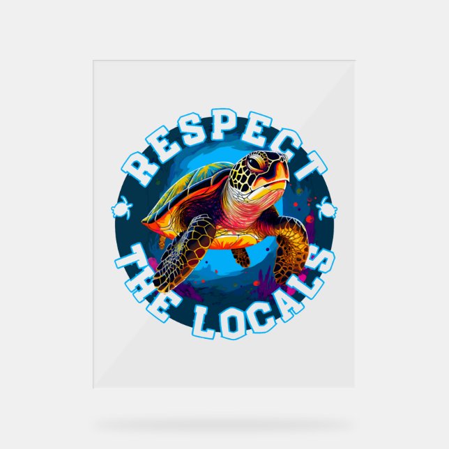 Turtle 001 Shell Yeah! Acrylic Sign (Front)