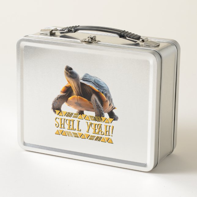 Turtle 001 Shell Yeah! Metal Lunch Box (Front)