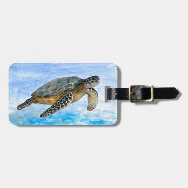 Turtle 1 luggage tag (Front Horizontal)