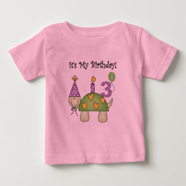 Turtle 3rd Birthday Tshirts and Gifts (Front)