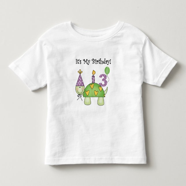 Turtle 3rd Birthday Tshirts and Gifts (Front)