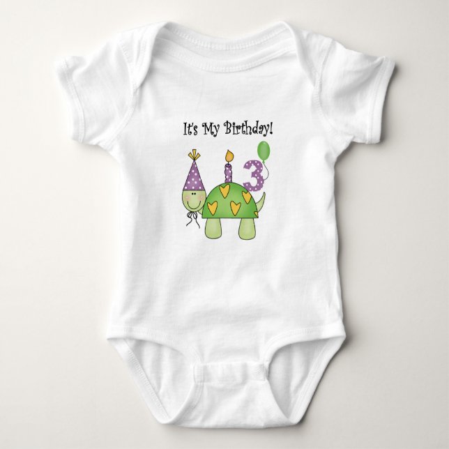 Turtle 3rd Birthday Tshirts and Gifts (Front)