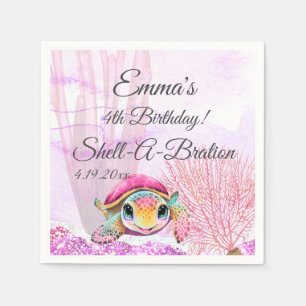 Turtle 4th Birthday, Under the Sea Napkin