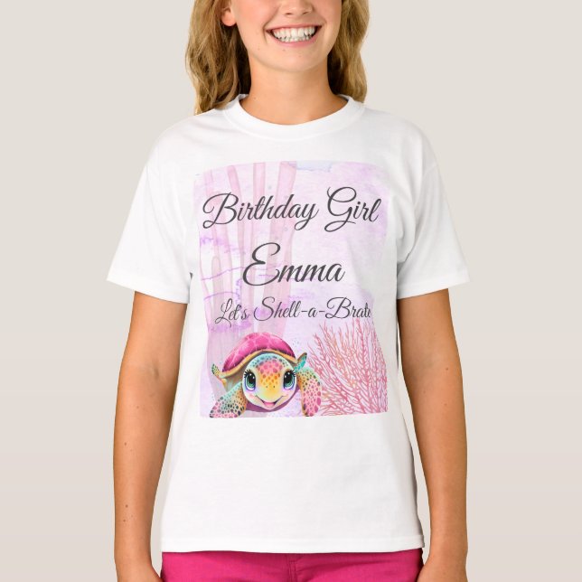 Turtle 4th Birthday, Under the Sea T-Shirt (Front)