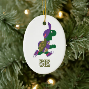Turtle 5K - Purple Ceramic Ornament