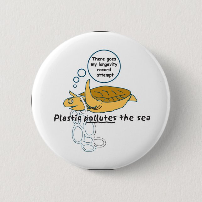 Turtle 6 Cm Round Badge (Front)