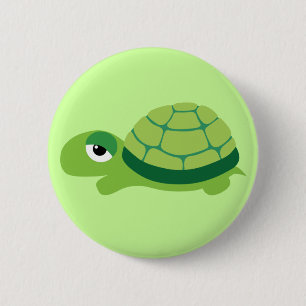 turtle 6 cm round badge