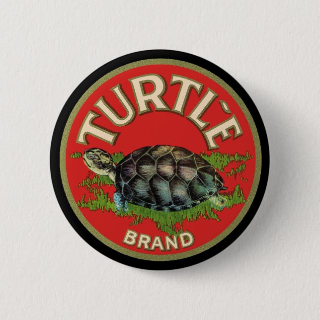 Turtle 6 Cm Round Badge (Front)